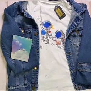 White Astronaut Friends Shirt.